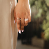 White Enamel Twirl Ring