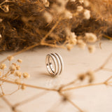 White Enamel Twirl Ring