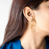 Dainty Double Circular Hoops