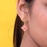 Enamel Pink Clover Set