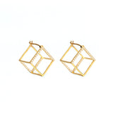 Studded Cube Hoops
