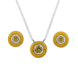 Yellow Enamel Circular Set