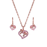 Pink Enamel Heart Set