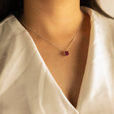 Red heart Solitaire Pendant