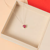 Red heart Solitaire Pendant