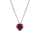 Red heart Solitaire Pendant