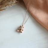 Iced Teddy Heart  Pendant