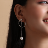 Pearl CZ Earrings