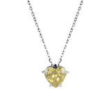 Yellow heart Solitaire Pendant