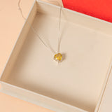 Yellow heart Solitaire Pendant